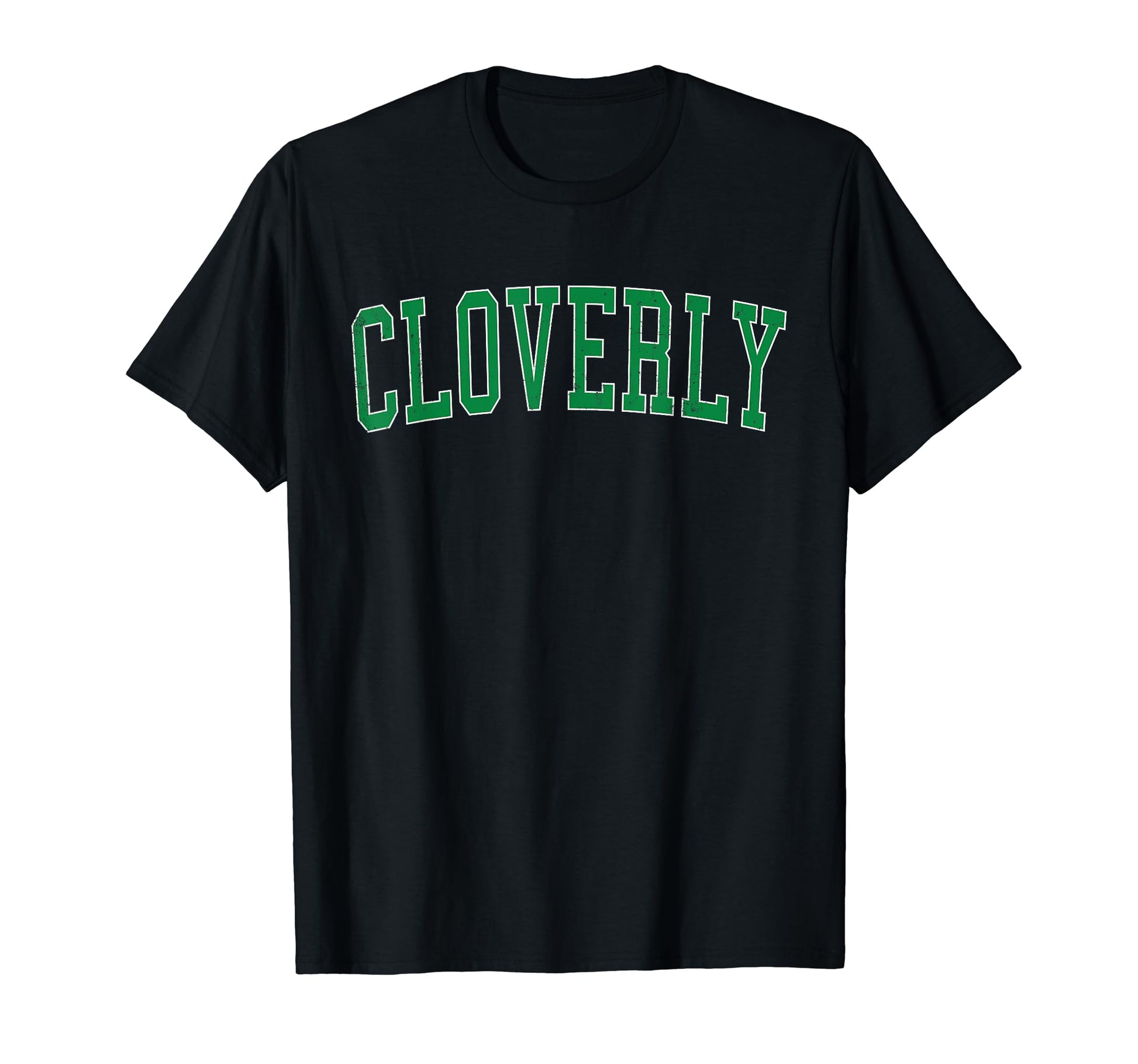 Cloverly Md Distressed Green Varsity T-Shirt - Unique Graphic Men Women - T-Shirt, Sweatshirt, Hoodie