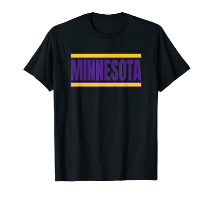 Stripes Minnesota Purple Yellow T-Shirt - Casual Everyday Wear Unisex - T-Shirt, Sweatshirt, Hoodie