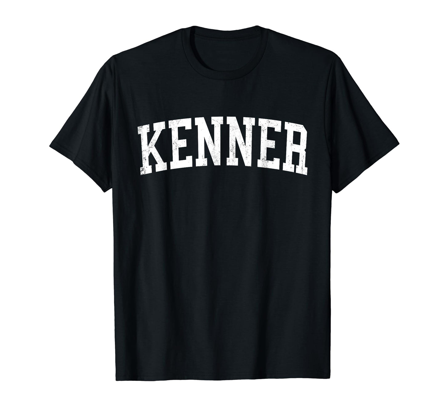 Kenner La Distressed White Varsity T-Shirt - Trendy Graphic for Adults - T-Shirt, Sweatshirt, Hoodie