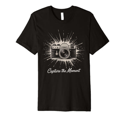 Capture Moment Camera Photography Art T-Shirt - Custom Art Print Men Women - T-Shirt, Sweatshirt, Hoodie