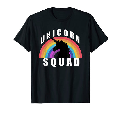 Unicorn Squad Rainbow Unicorns T-Shirt - Aesthetic Graphic Unisex - T-Shirt, Sweatshirt, Hoodie