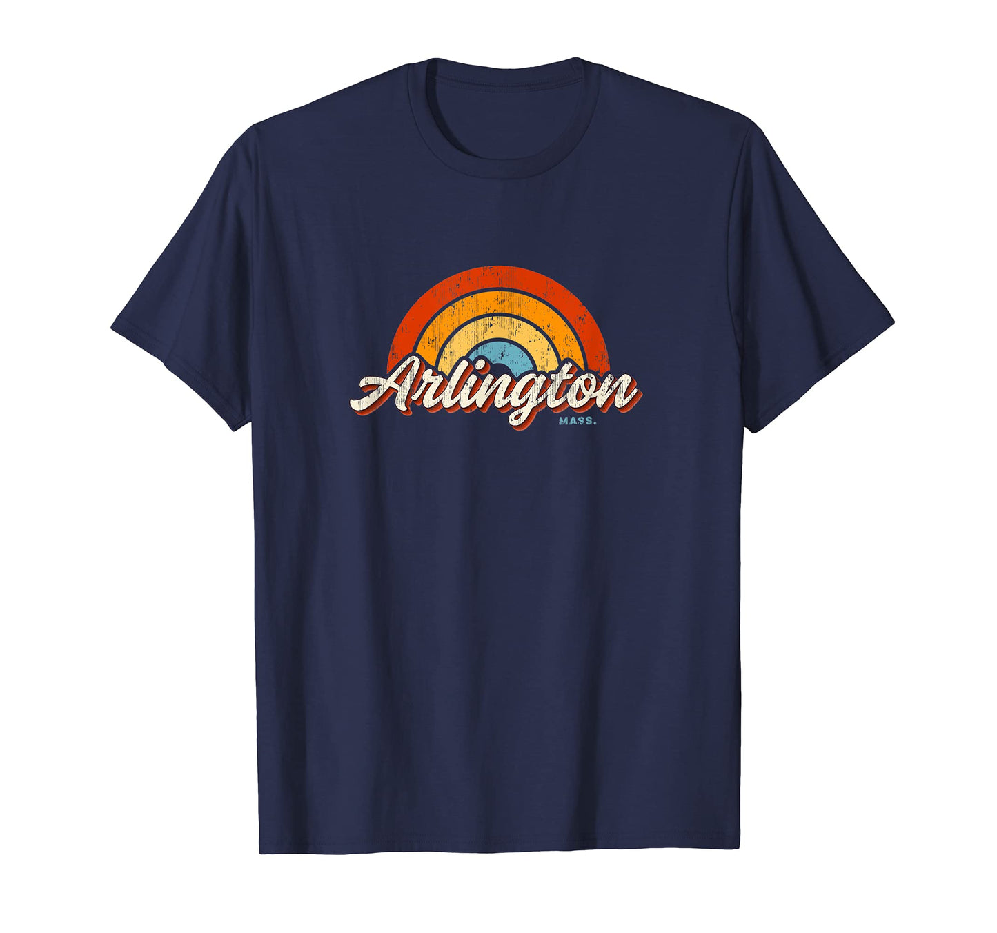 Arlington Massachusetts Ma Rainbow 70S T-Shirt - Custom Art Print Unisex - T-Shirt, Sweatshirt, Hoodie