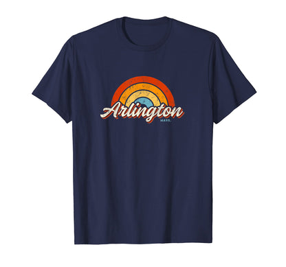 Arlington Massachusetts Ma Rainbow 70S T-Shirt - Custom Art Print Unisex - T-Shirt, Sweatshirt, Hoodie