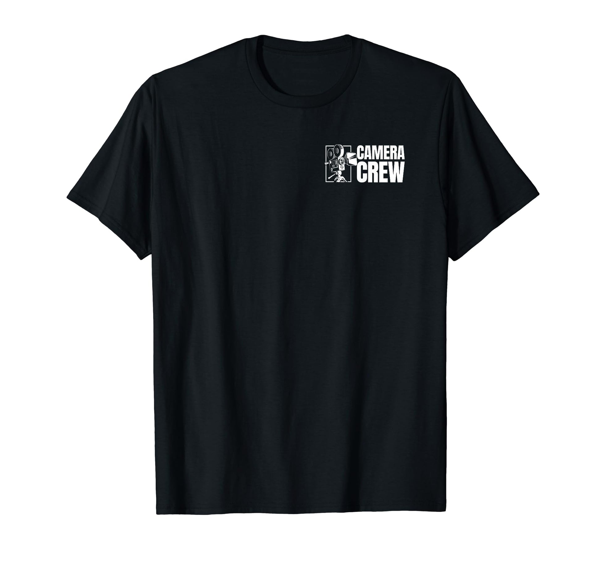 Camera Crew Front And Back Sided W Camera T-Shirt - Unique Graphic Unisex - T-Shirt, Sweatshirt, Hoodie