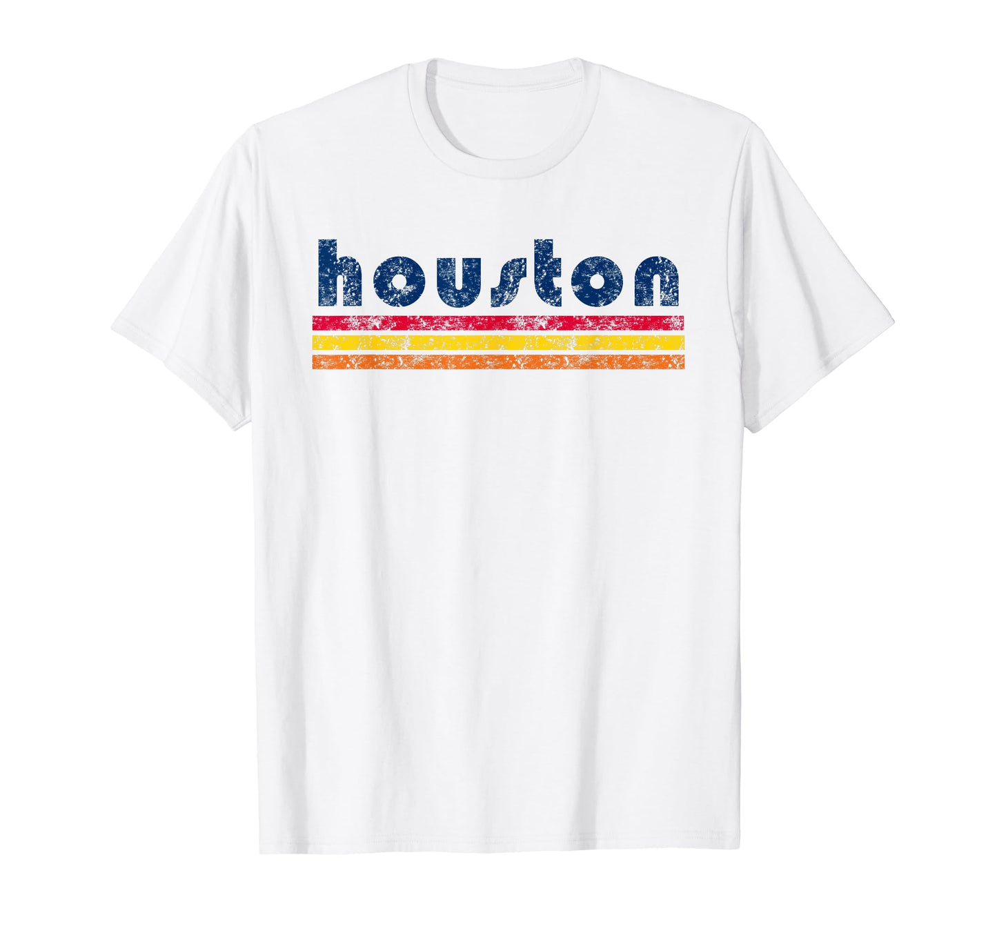 Houston Texas Three Stripe T-Shirt - Casual Everyday Wear Men Women - T-Shirt, Sweatshirt, Hoodie