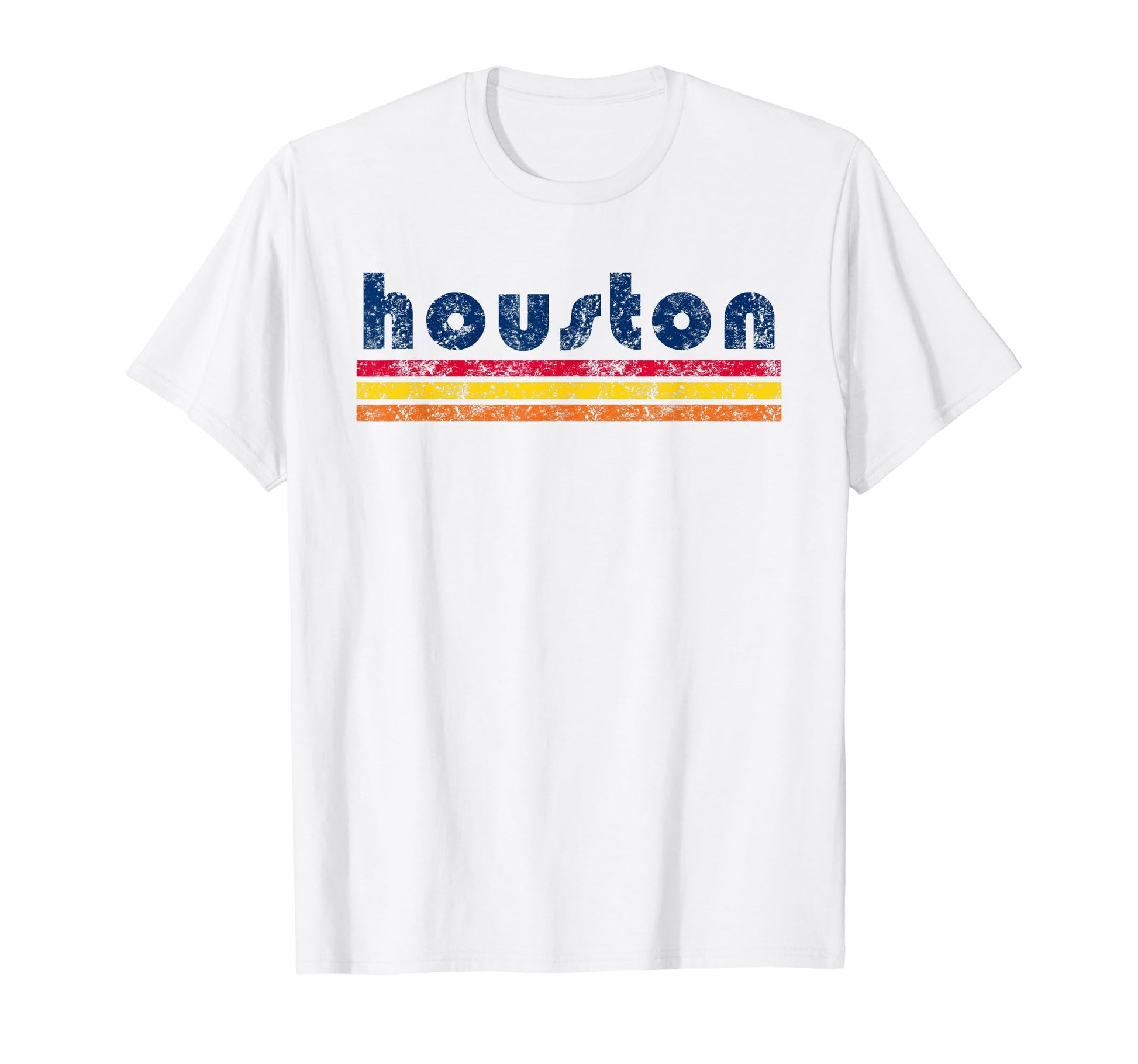 Houston Texas Three Stripe T-Shirt - Casual Everyday Wear Men Women - T-Shirt, Sweatshirt, Hoodie