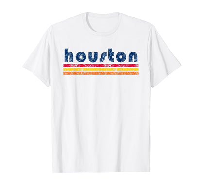 Houston Texas Three Stripe T-Shirt - Casual Everyday Wear Men Women - T-Shirt, Sweatshirt, Hoodie