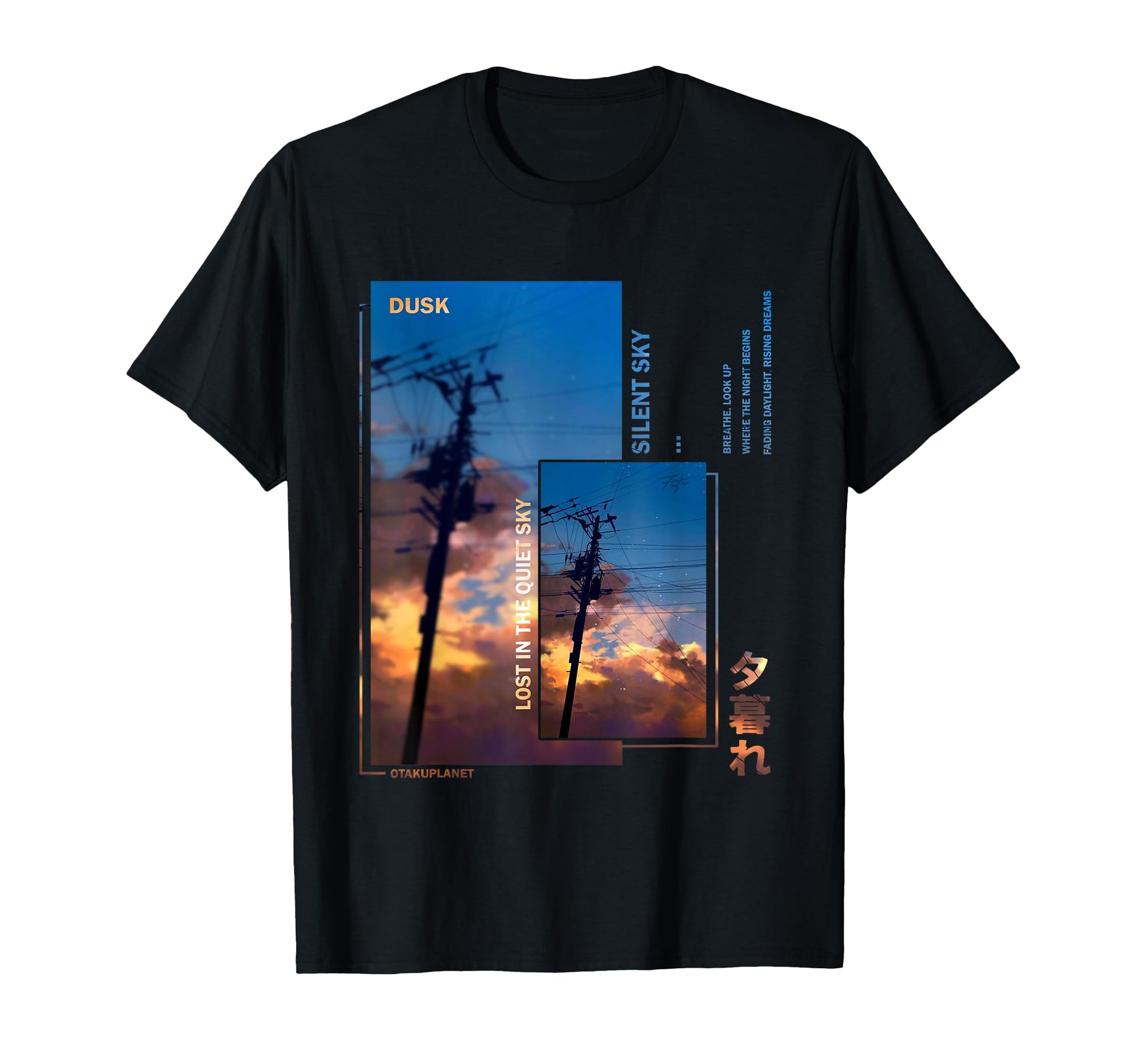 Silent Sky Japanese 80S 90S T-Shirt - Streetwear Style for Adults - T-Shirt, Sweatshirt, Hoodie