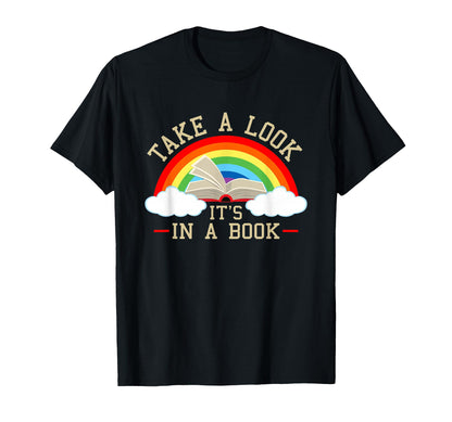Take Its Book Reading Rainbow T-Shirt - Trendy Graphic for Adults - T-Shirt, Sweatshirt, Hoodie