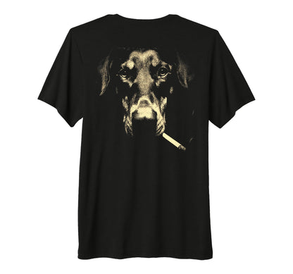 Doberman Smoking Cigarette Grunge Meme T-Shirt - Aesthetic Graphic Unisex - T-Shirt, Sweatshirt, Hoodie