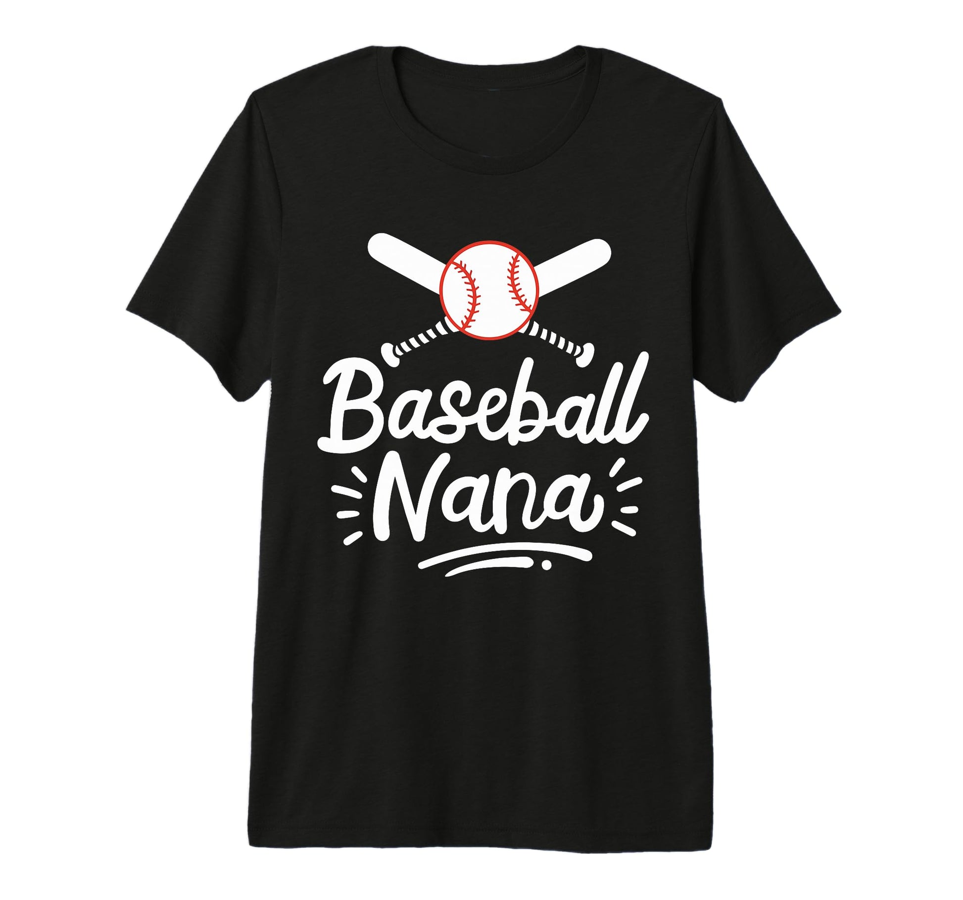 Baseball Nana Grandma Grandmother Tri T-Shirt - Graphic Print for Adults - T-Shirt, Sweatshirt, Hoodie