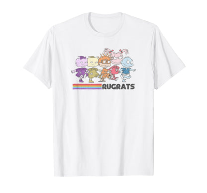 Rugrats Rainbow Color Group March T-Shirt - Fun Novelty Design Unisex - T-Shirt, Sweatshirt, Hoodie