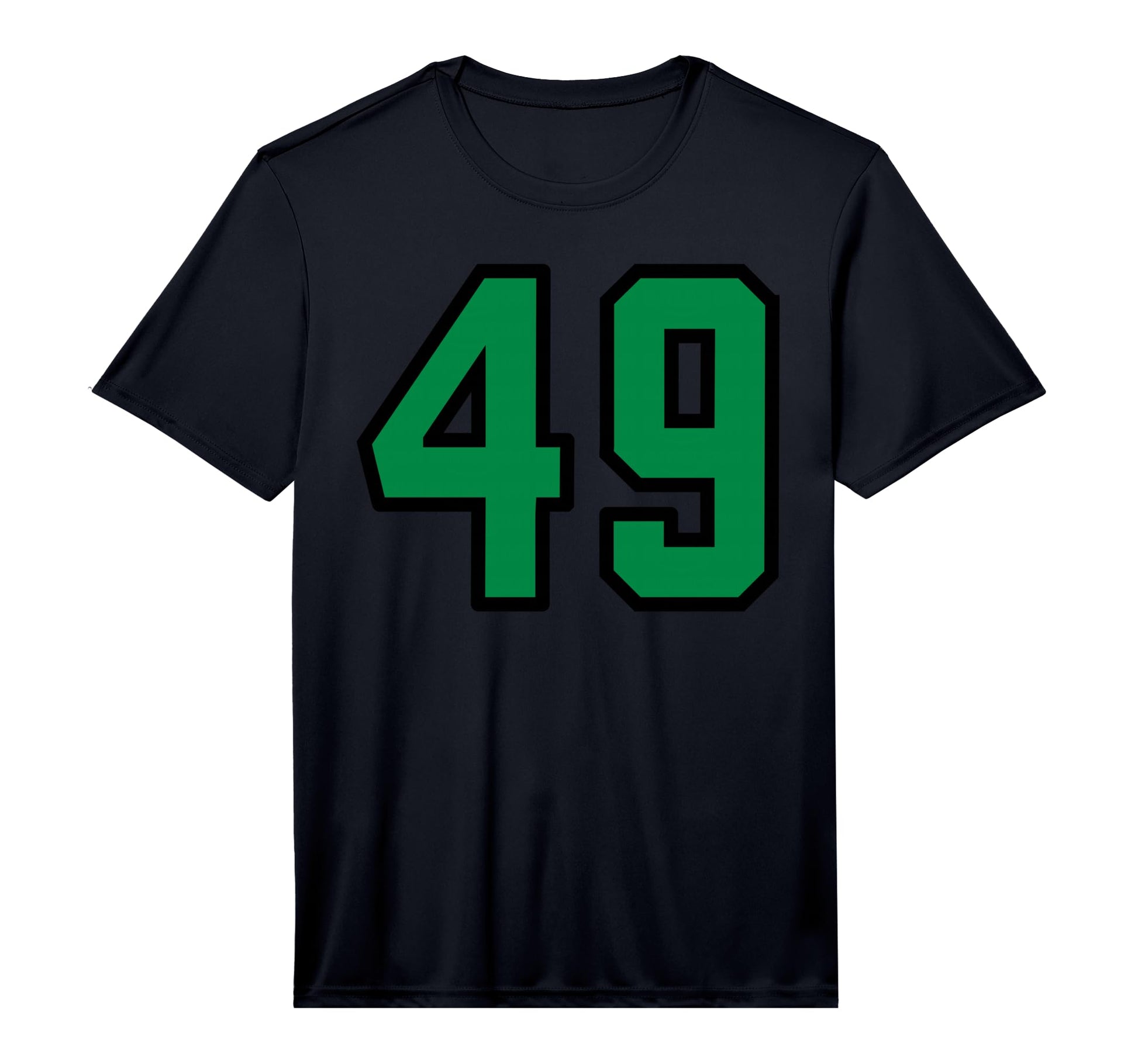 Green Black Sports Team Number 49 T-Shirt - Streetwear Style Unisex - T-Shirt, Sweatshirt, Hoodie