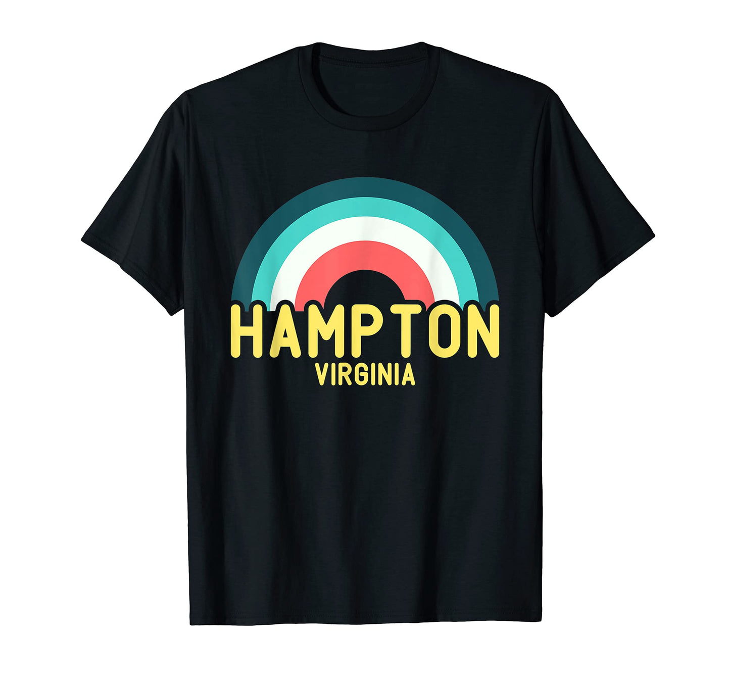 Hampton Virginia Rainbow T-Shirt - Minimalist Print for Adults - T-Shirt, Sweatshirt, Hoodie