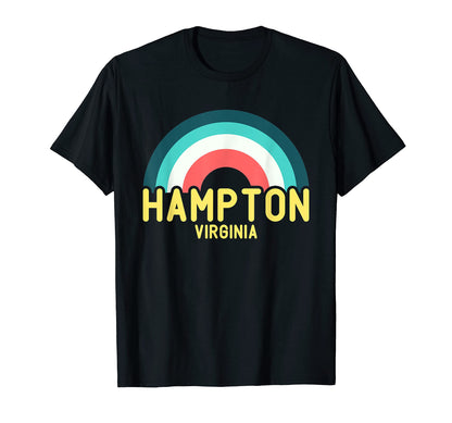Hampton Virginia Rainbow T-Shirt - Minimalist Print for Adults - T-Shirt, Sweatshirt, Hoodie