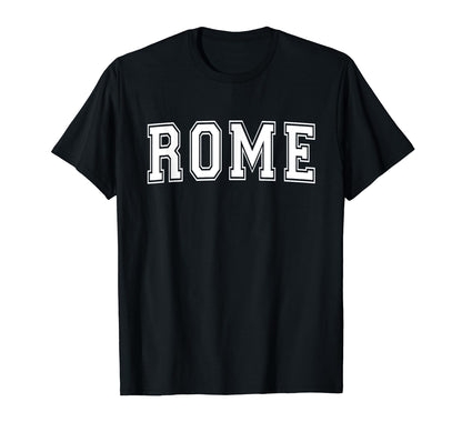 Rome Ny New York Usa Sports Varsity T-Shirt - Minimalist Print Unisex - T-Shirt, Sweatshirt, Hoodie