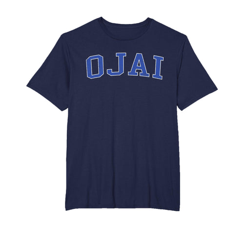 Ojai Ca Distressed Blue Varsity T-Shirt - Graphic Print Men Women - T-Shirt, Sweatshirt, Hoodie