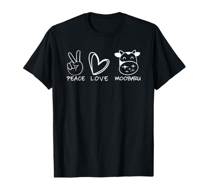 Peace Love Moobaru Funny T-Shirt - Trendy Graphic Men Women - T-Shirt, Sweatshirt, Hoodie