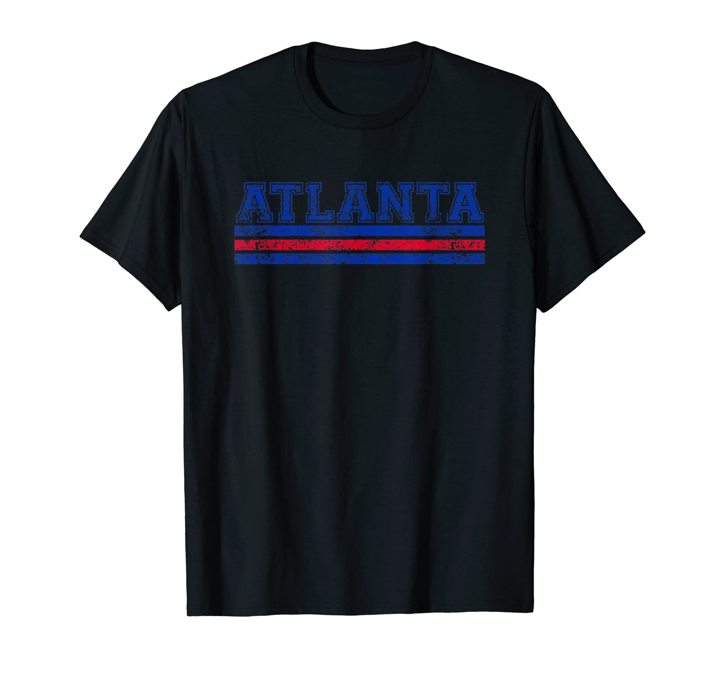 Atlanta Georgia Weathered Stripe Throwback T-Shirt - Trendy Graphic Unisex - T-Shirt, Sweatshirt, Hoodie