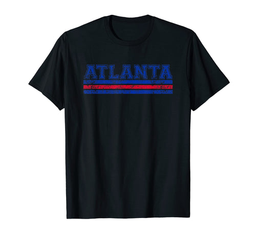 Atlanta Georgia Weathered Stripe Throwback T-Shirt - Trendy Graphic Unisex - T-Shirt, Sweatshirt, Hoodie