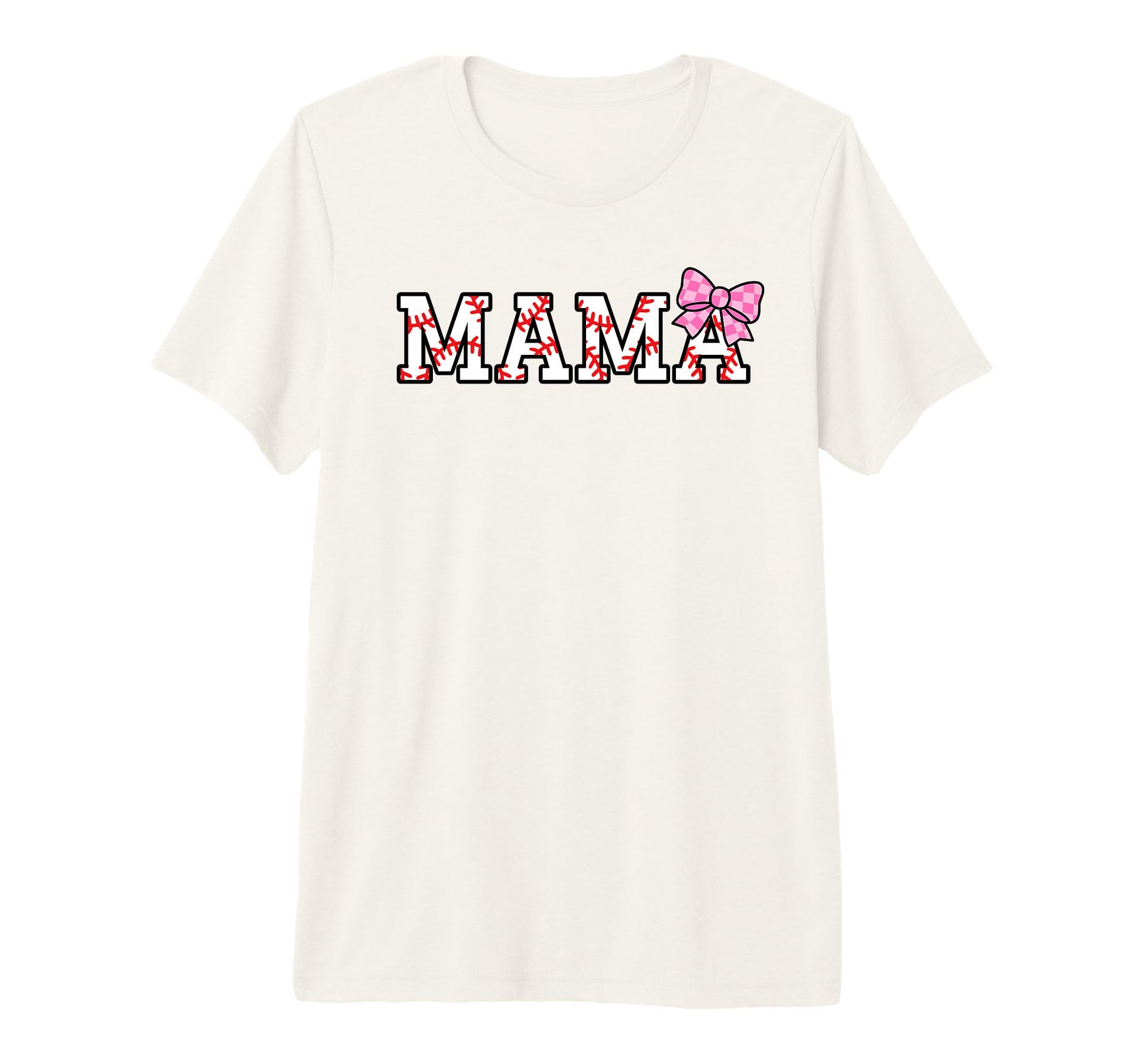 Coquette Baseball Mama Girly Baseball T-Shirt - Custom Art Print Men Women - T-Shirt, Sweatshirt, Hoodie