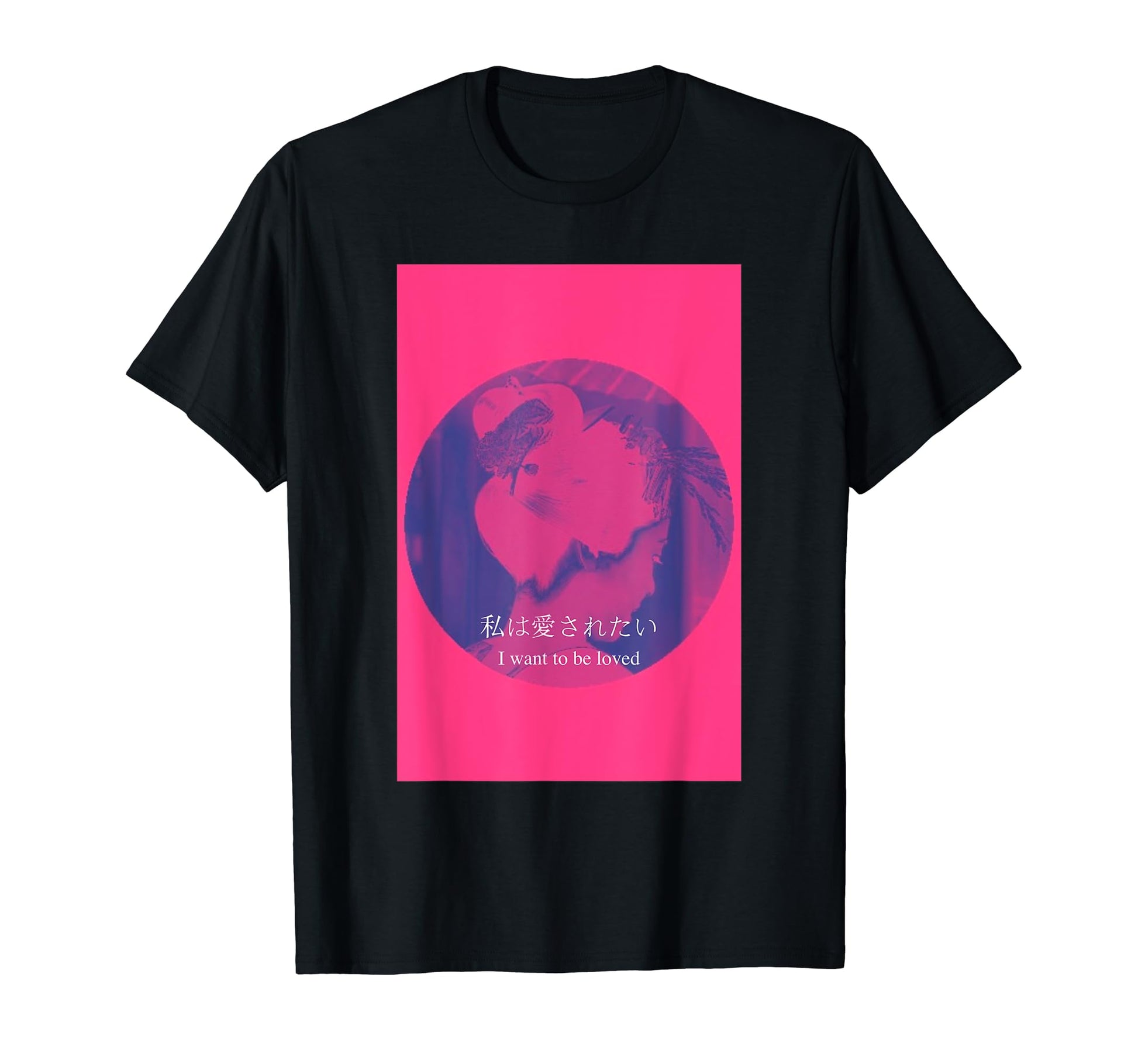 Aesthetic Vaporwave Geisha T-Shirt - Casual Everyday Wear for Adults - T-Shirt, Sweatshirt, Hoodie