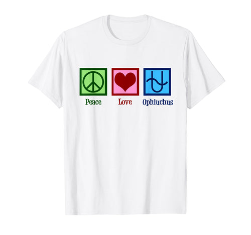 Peace Love Ophiuchus T-Shirt - Minimalist Print Men Women - T-Shirt, Sweatshirt, Hoodie