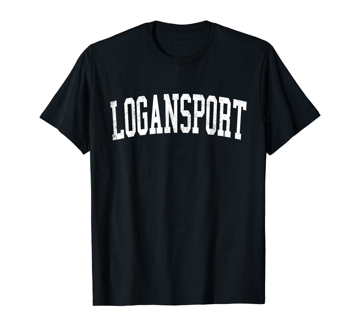 Logansport Distressed White Varsity T-Shirt - Novelty Apparel Men Women - T-Shirt, Sweatshirt, Hoodie
