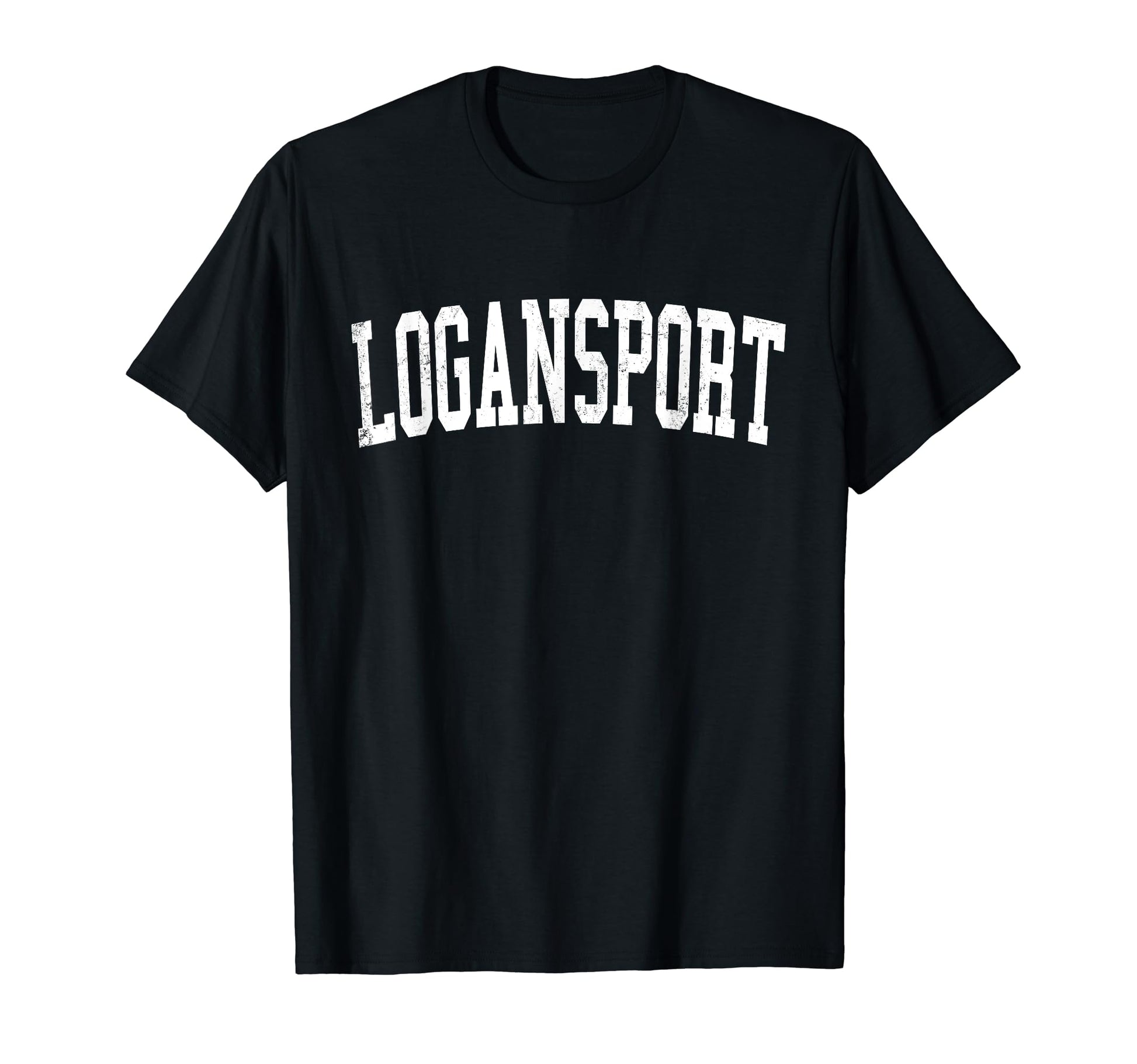Logansport Distressed White Varsity T-Shirt - Novelty Apparel Men Women - T-Shirt, Sweatshirt, Hoodie