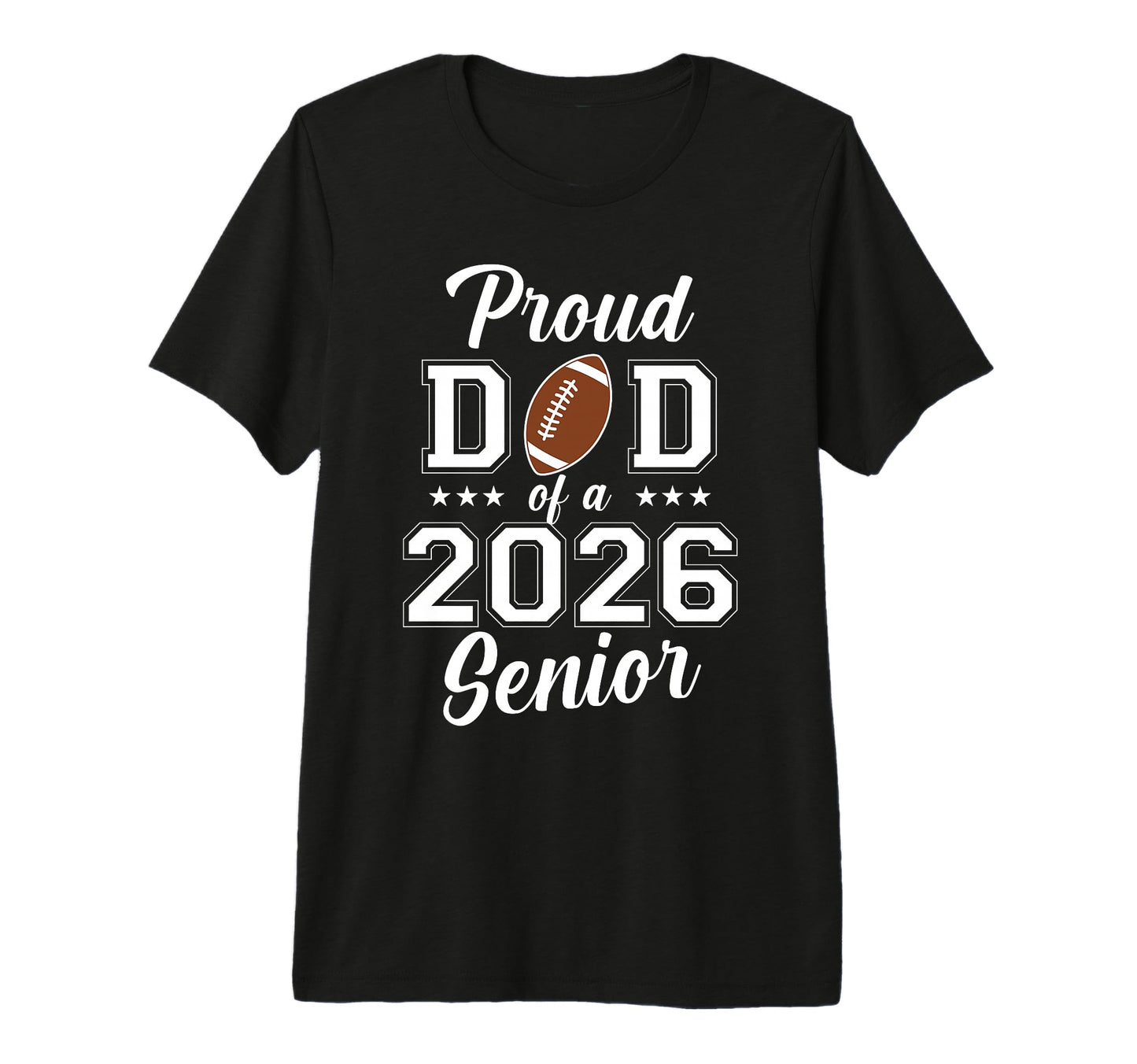 Proud Senior Dad 2026 Football Game Day T-Shirt - Aesthetic Graphic Unisex - T-Shirt, Sweatshirt, Hoodie