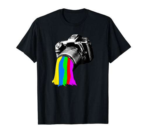 Photographer Camera Rainbow T-Shirt - Trendy Graphic Unisex - T-Shirt, Sweatshirt, Hoodie