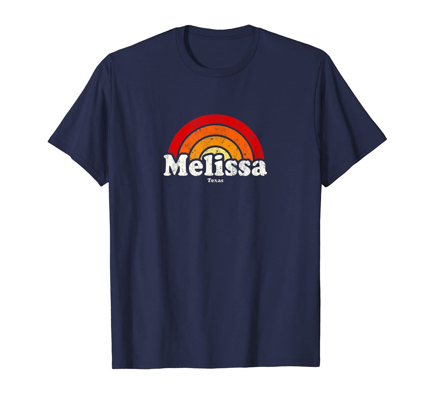 Melissa Texas Tx 70S Rainbow T-Shirt - Novelty Apparel Unisex - T-Shirt, Sweatshirt, Hoodie