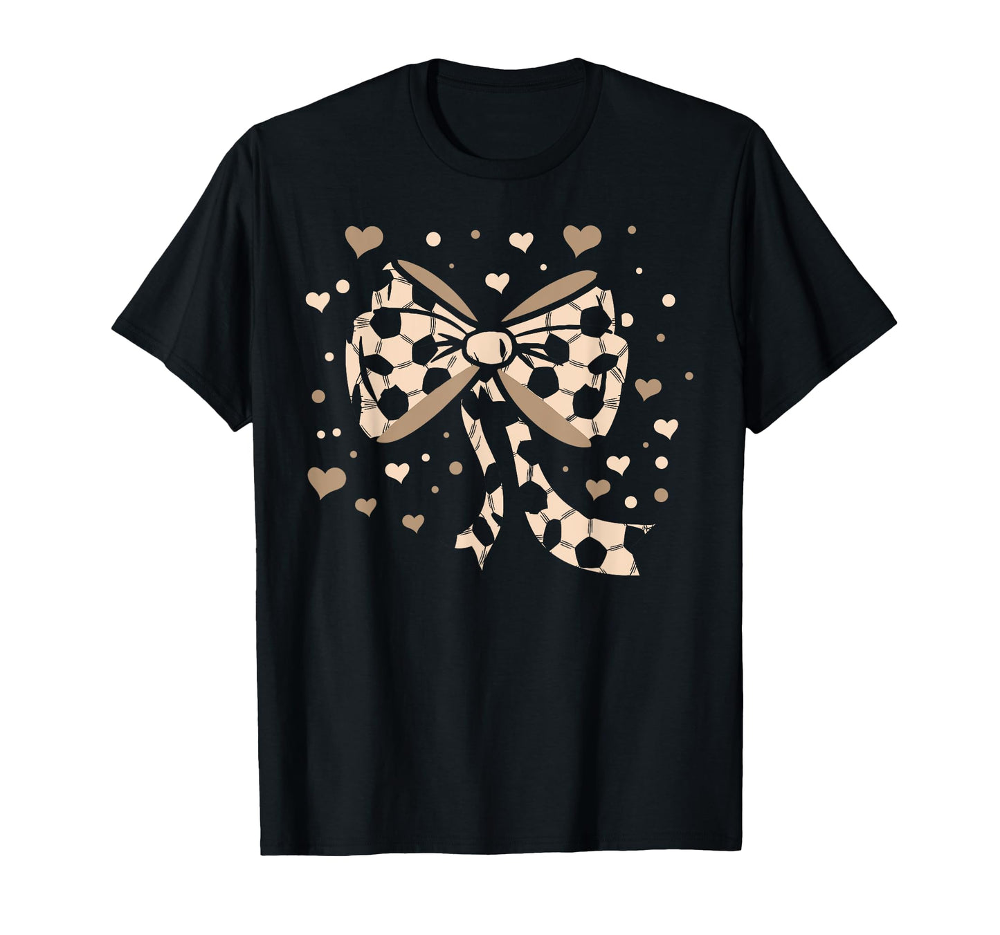 Soccer Ball Coquette Bow Game Day T-Shirt - Minimalist Print for Adults - T-Shirt, Sweatshirt, Hoodie
