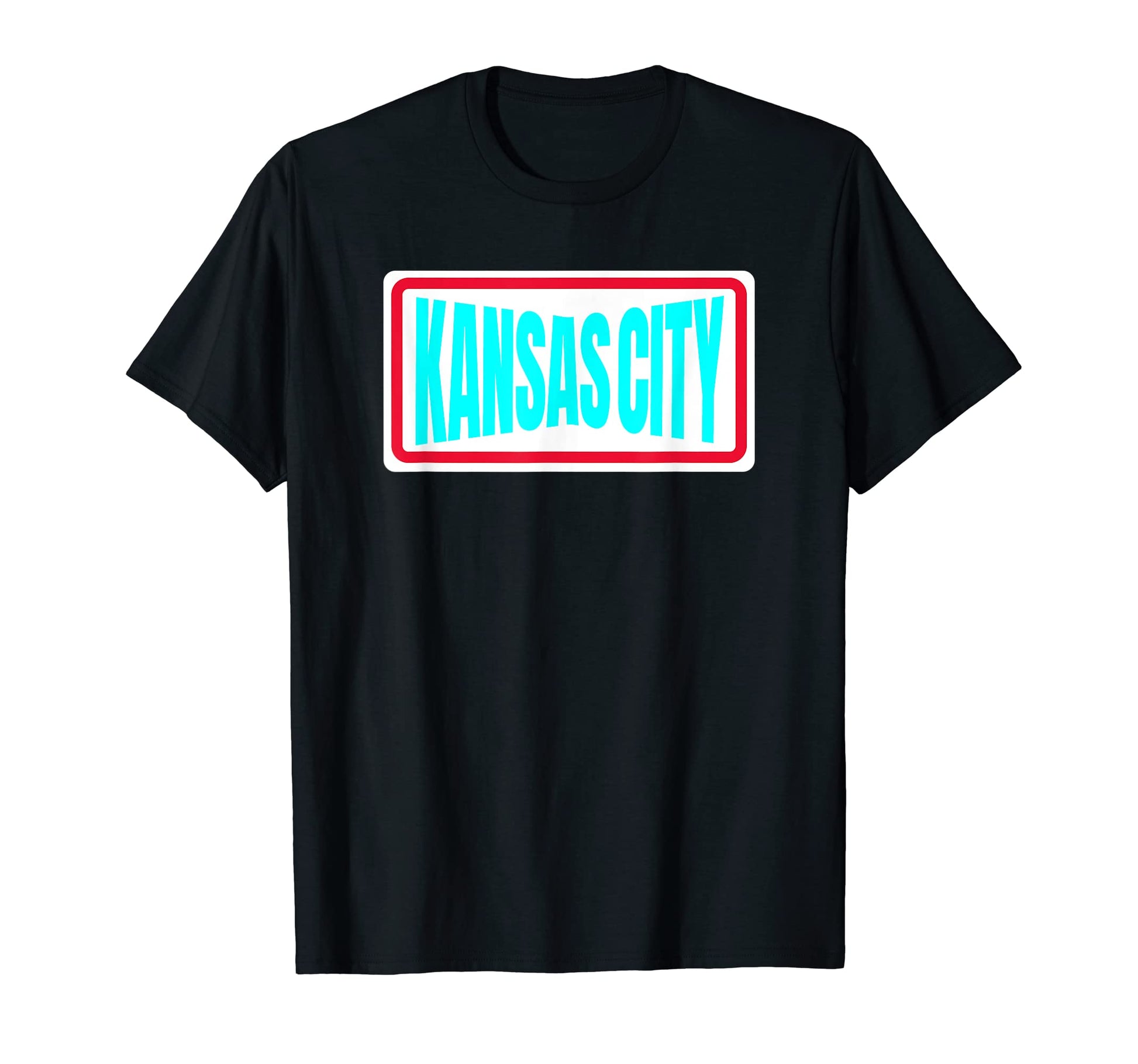 Fun Kansas City Teal White Red Striped T-Shirt - Graphic Print Unisex - T-Shirt, Sweatshirt, Hoodie