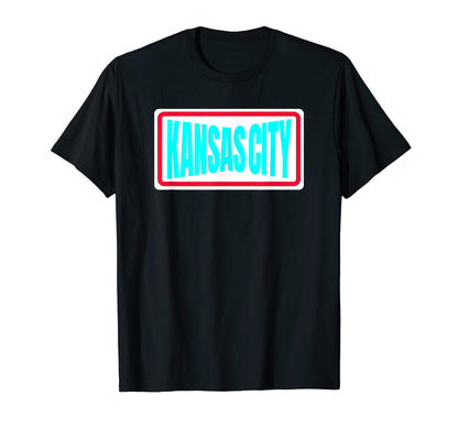 Fun Kansas City Teal White Red Striped T-Shirt - Graphic Print Unisex - T-Shirt, Sweatshirt, Hoodie