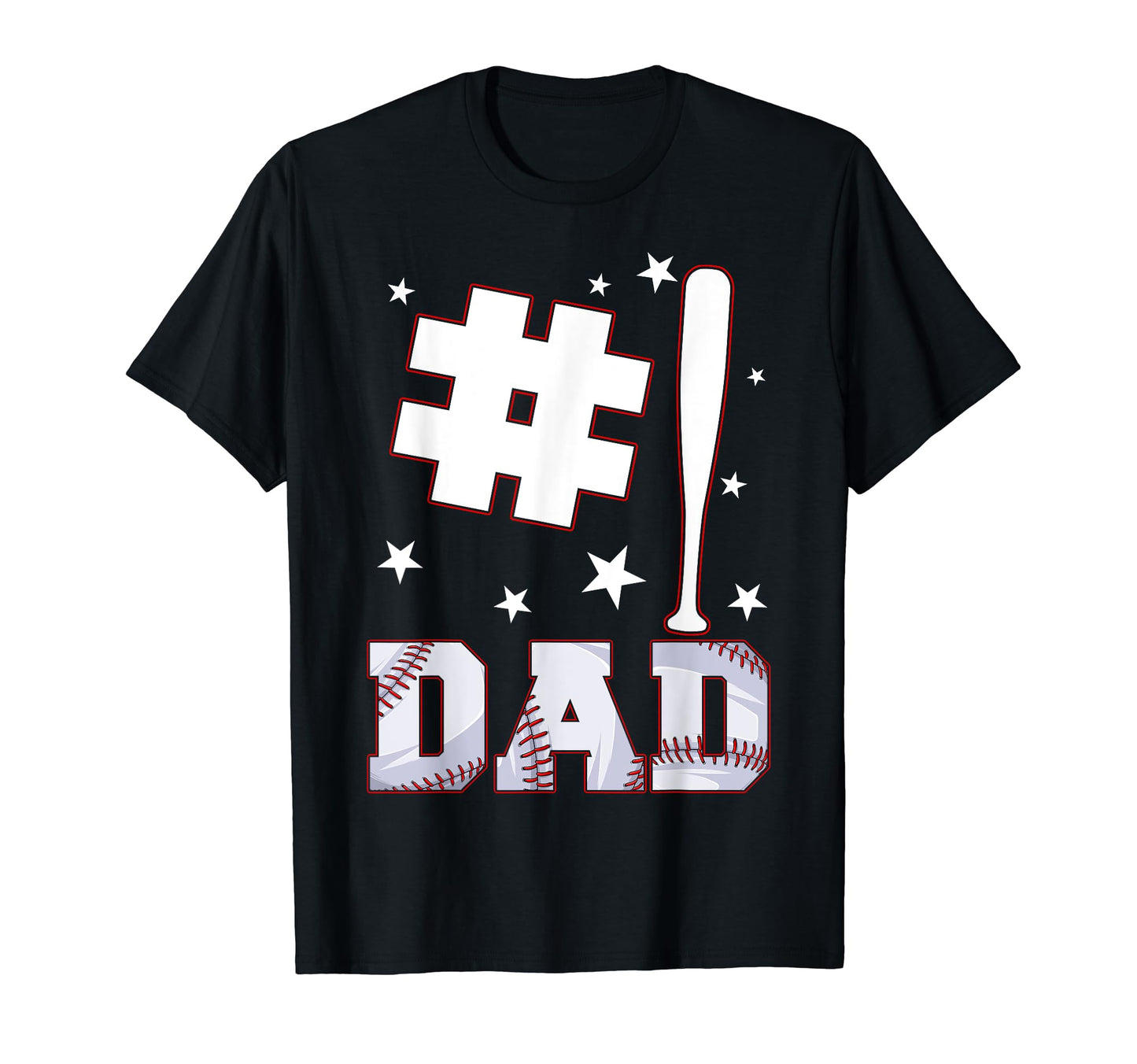 Number One Baseball Dad Baseball T-Shirt - Aesthetic Graphic Men Women - T-Shirt, Sweatshirt, Hoodie