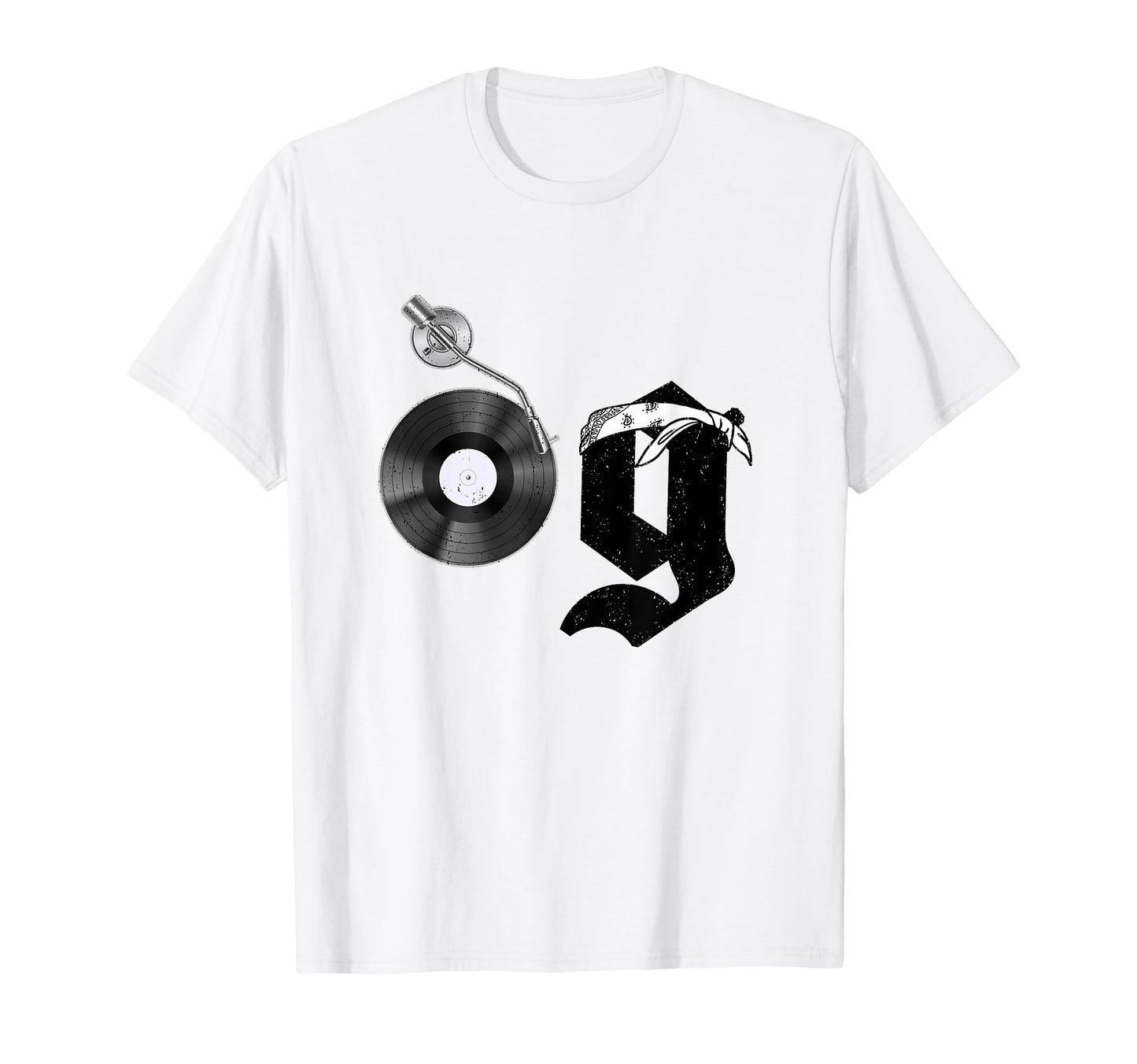 Old School Og Hip Hop Head Vinyl T-Shirt - Aesthetic Graphic for Adults - T-Shirt, Sweatshirt, Hoodie