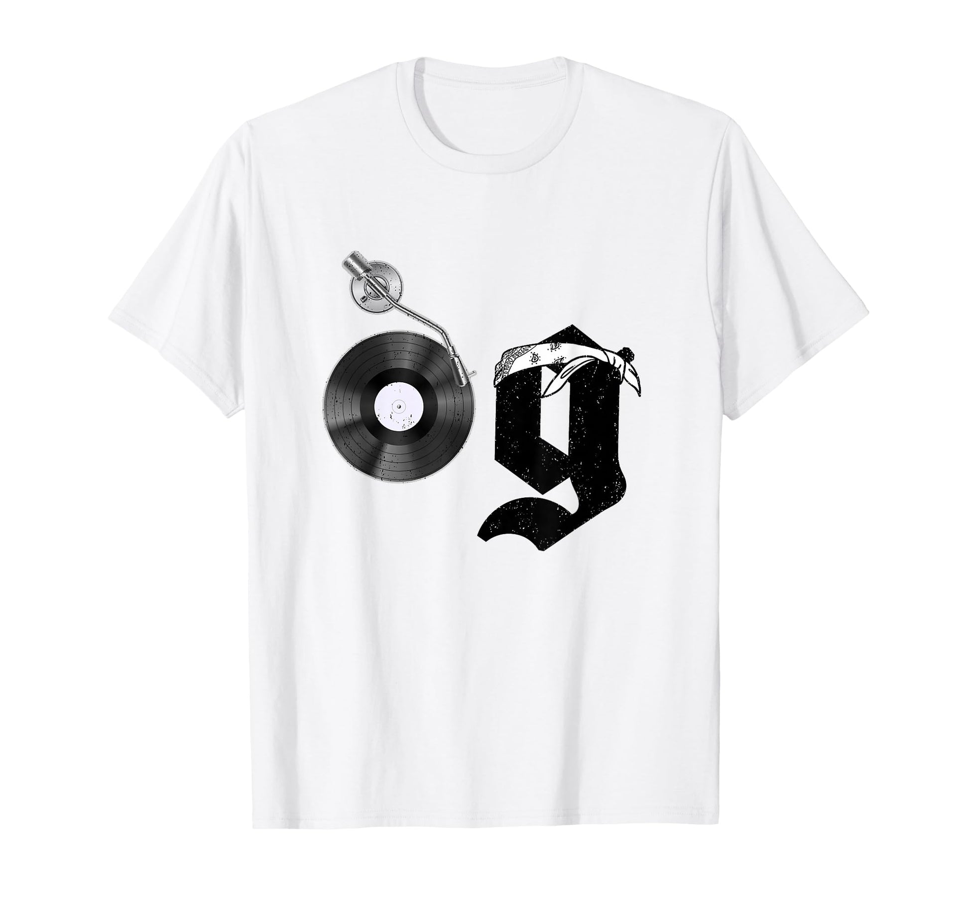 Old School Og Hip Hop Head Vinyl T-Shirt - Aesthetic Graphic for Adults - T-Shirt, Sweatshirt, Hoodie