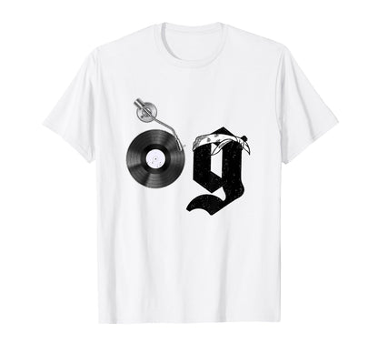 Old School Og Hip Hop Head Vinyl T-Shirt - Aesthetic Graphic for Adults - T-Shirt, Sweatshirt, Hoodie