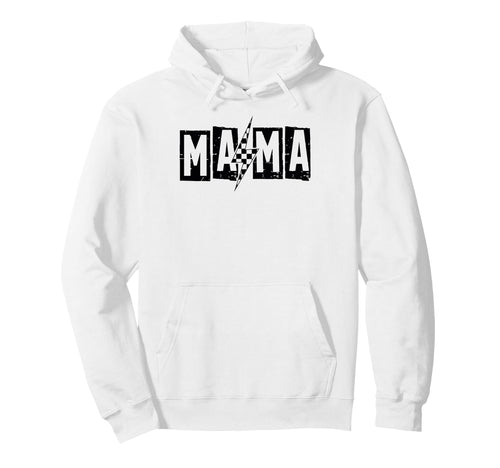 Mama Bolt Lightning Checkered Varsity Hoodie - Unique Graphic for Adults - T-Shirt, Sweatshirt, Hoodie
