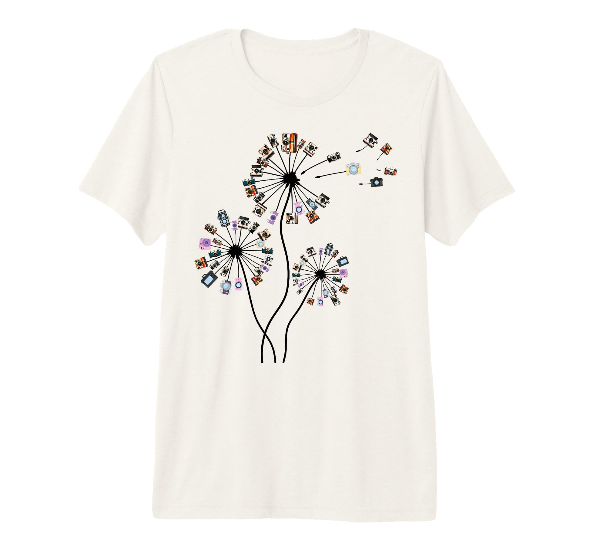 Photographer Camera Dandelion T-Shirt - Fun Novelty Design Men Women - T-Shirt, Sweatshirt, Hoodie
