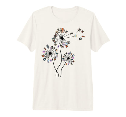 Photographer Camera Dandelion T-Shirt - Fun Novelty Design Men Women - T-Shirt, Sweatshirt, Hoodie