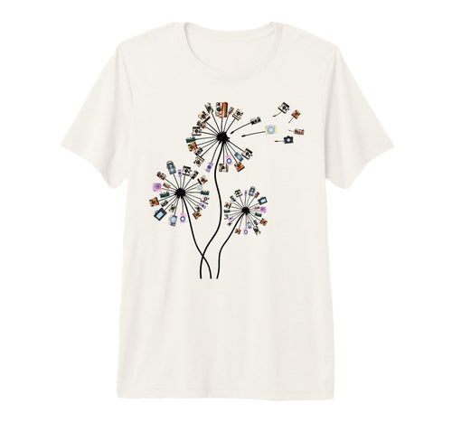 Photographer Camera Dandelion T-Shirt - Fun Novelty Design Men Women - T-Shirt, Sweatshirt, Hoodie
