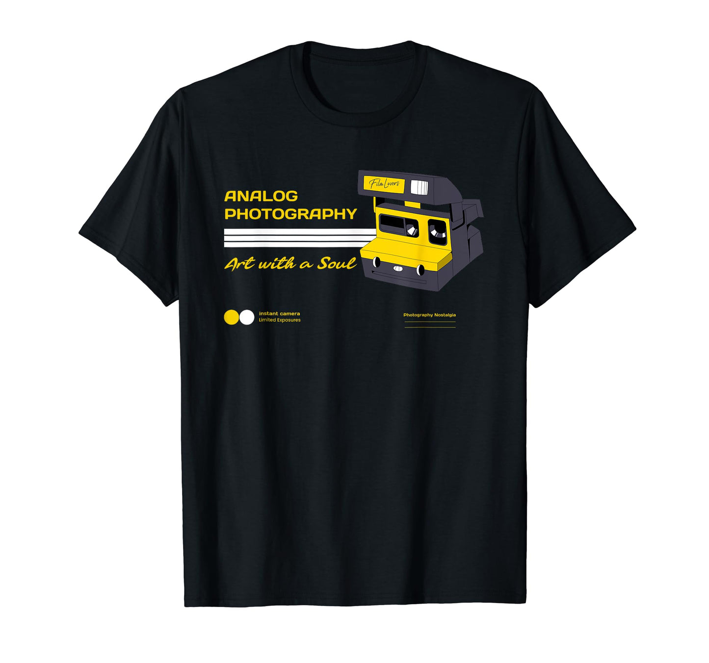 Analog Photography Art Soul Camera T-Shirt - Fun Novelty Design for Adults - T-Shirt, Sweatshirt, Hoodie