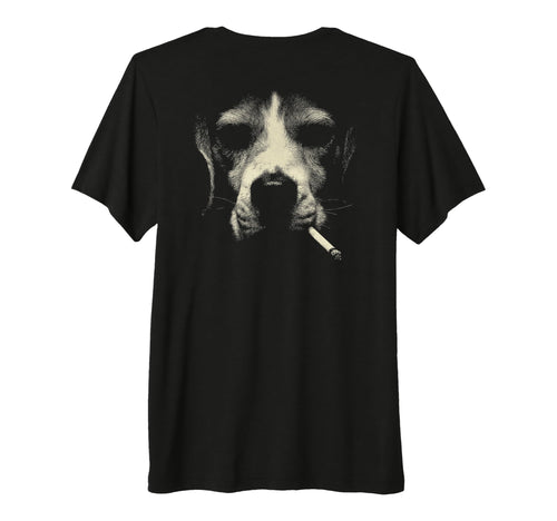 Beagle Smoking Cigarette Grunge T-Shirt - Fun Novelty Design for Adults - T-Shirt, Sweatshirt, Hoodie