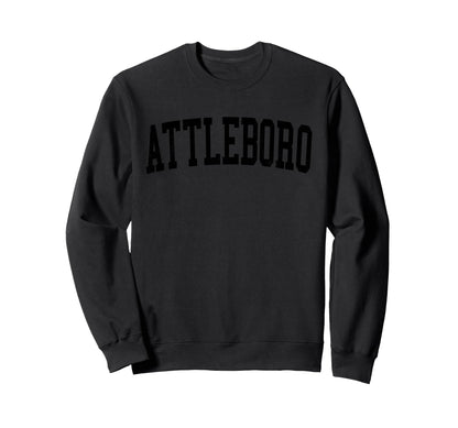 Attleboro Ma Distressed Black Varsity Sweatshirt - Streetwear Style Unisex - T-Shirt, Sweatshirt, Hoodie