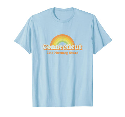 Connecticut 70S Rainbow T-Shirt - Aesthetic Graphic Unisex - T-Shirt, Sweatshirt, Hoodie