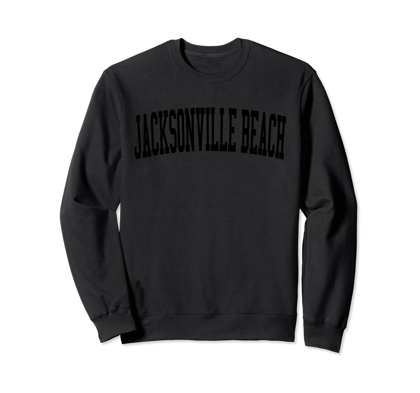 Jacksonville Beach Fl Distressed Sweatshirt - Custom Art Print Unisex - T-Shirt, Sweatshirt, Hoodie