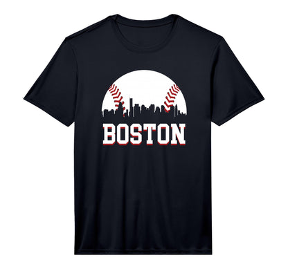 Mens Boston City Skyline T-Shirt - Minimalist Print Men Women - T-Shirt, Sweatshirt, Hoodie