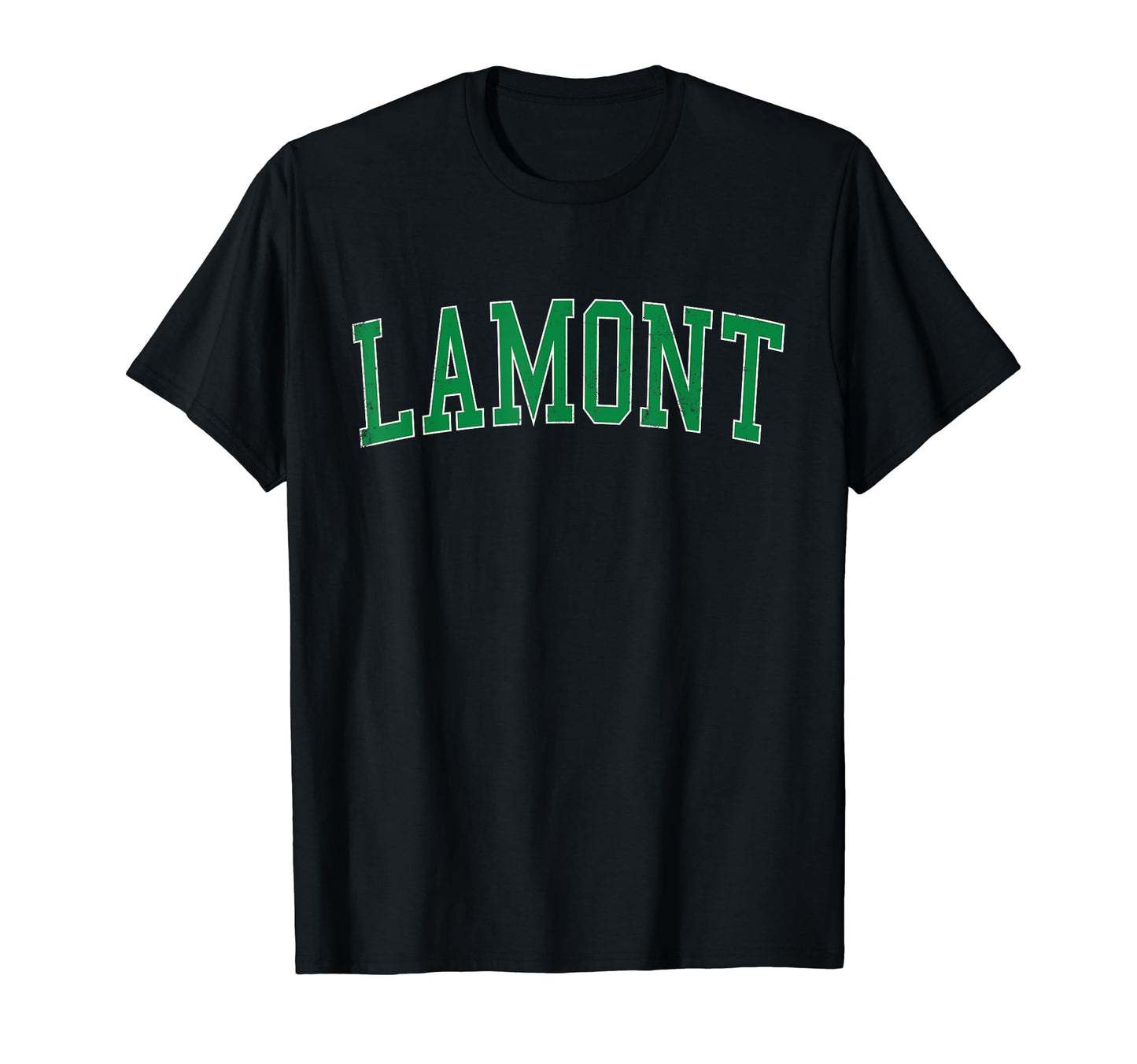 Lamont Ca Distressed Green Varsity T-Shirt - Aesthetic Graphic Men Women - T-Shirt, Sweatshirt, Hoodie